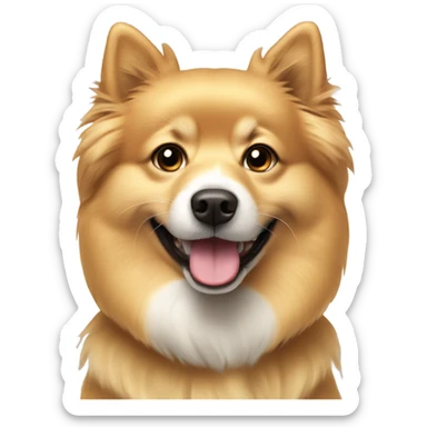spitz dog golden sticker