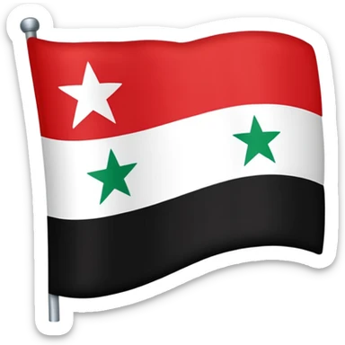Syria flag with new colors sticker