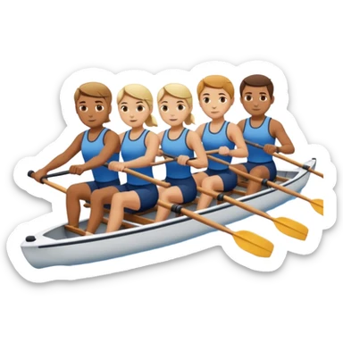 people rowing sticker