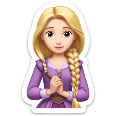 Rapunzel, đổi áo khác sticker
