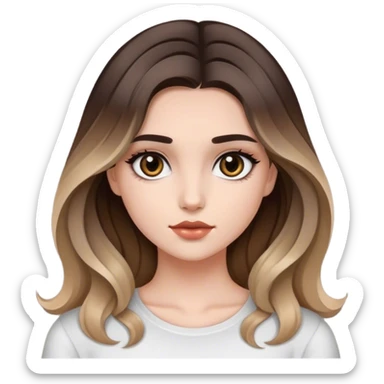 Chica de ojos oscuros con balayage sticker