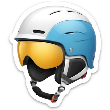 ski helmet no goggles sticker