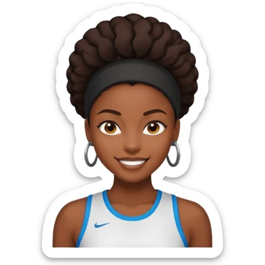 black girl Bold, edgy, confident, sporty, fearless, striking, urban, statement-making sticker