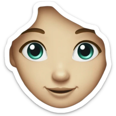 wink face mermaid sticker