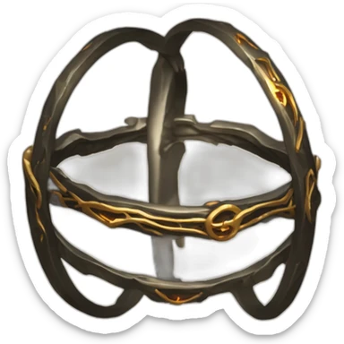 Sauron's The One Ring With Dark language scribbles sticker