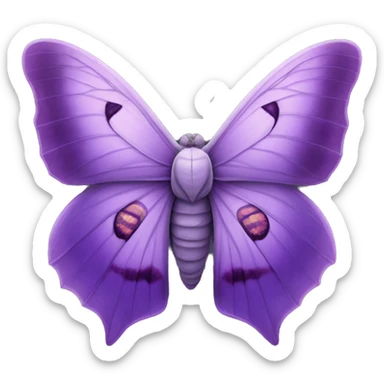 purple Lunar Moth sticker