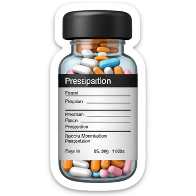 Medication label sticker