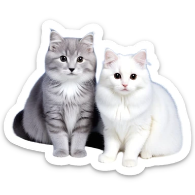 Эмодзи улыбающейся серой кошки sticker