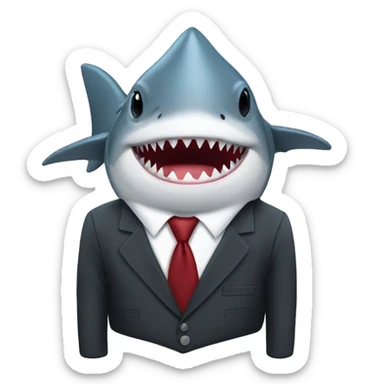shark in a suit  sticker