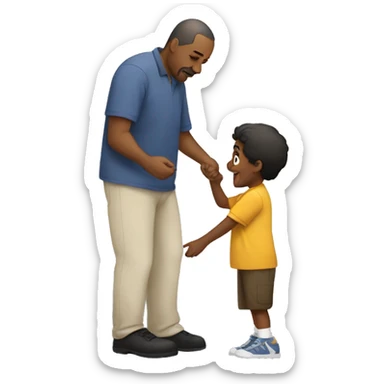 Padre cargando a su hijo sticker