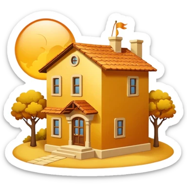 golden home sun sticker