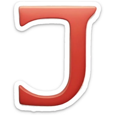 Red square with the letter j in the middle sticker
