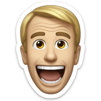 mort de rire macron sticker