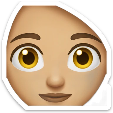 brunette straight hair brown eyes fair skim sticker