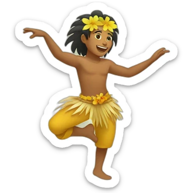 Tahitian dancing boy sticker