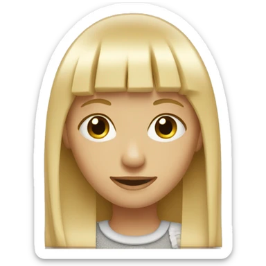 Blond girl with fringe  sticker