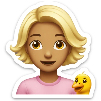 Girl silly goose sticker