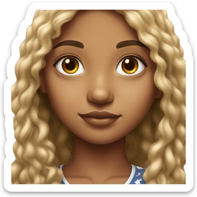 Hyper realistic Puerto Rican girl sticker