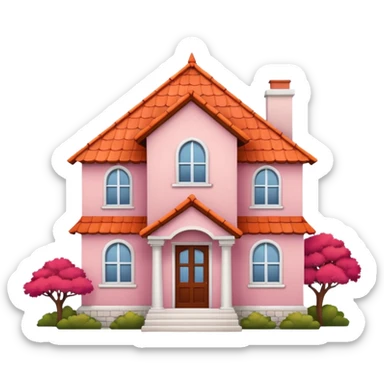 Pinkorangewhite home sticker