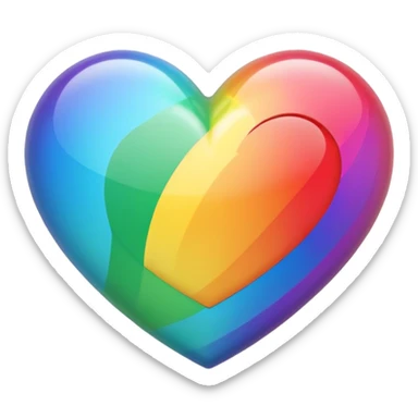 Iphone-rainbow-heartshape sticker