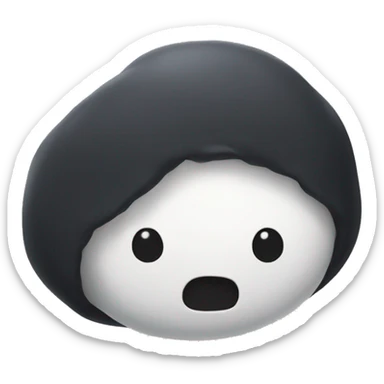 Marshmallow no face sticker