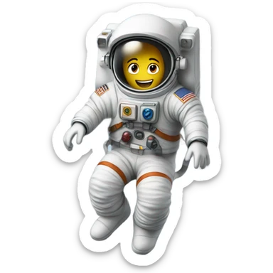 space-student-floating-in-space-with-galaxy sticker