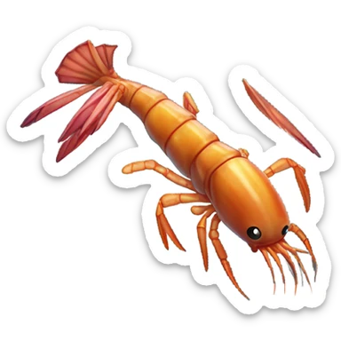 pistol shrimp super hero sticker