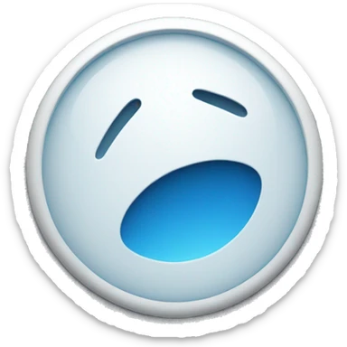 a blue circle with a white tick in the middle sticker