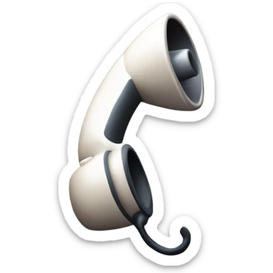 An emoji of a phone receiver, tilted as if making or receiving a call, symbolizing a phone conversation or communication sticker