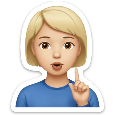 Como el primero pero que el dedo este en la boca  sticker