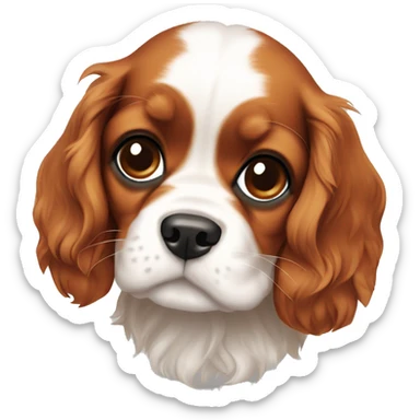 Cavalier King Charles Spaniel puppy sticker