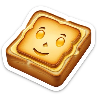 toasted bread on butter sticker