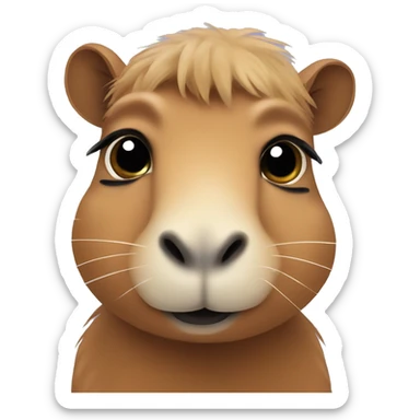cute baby capybara sticker