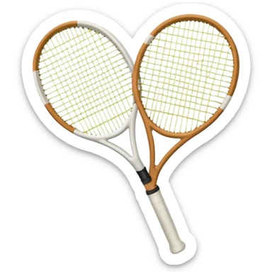 a hand holding a tennis racket sticker