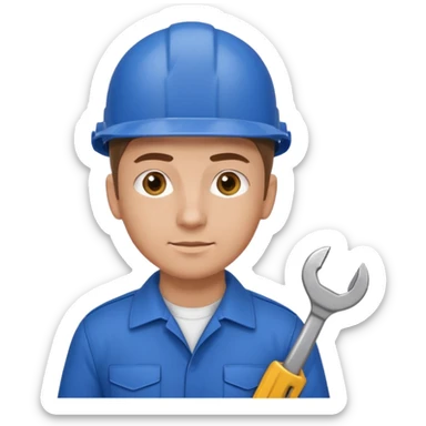 realistic ukrainian engineer with wrench sticker