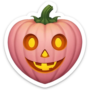  pastel pink heart Halloween sticker
