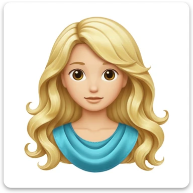 wavy, voluminous blonde hair, just hair sticker