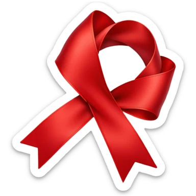 Red ribbon sticker