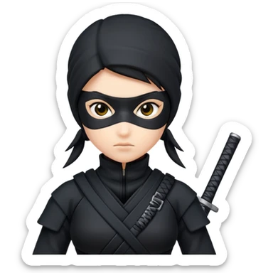 Girl ninja sticker