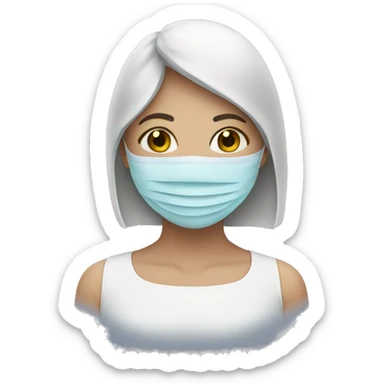 face mask girl sticker