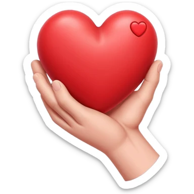 Heart inside a hand sticker