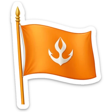 Use orange flag and sikh emoji this 🪯 and make sure emoji fit in Flag  sticker