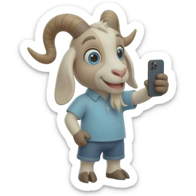 GOAT SELFY sticker