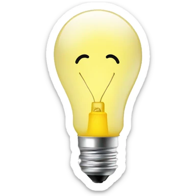 Yellow light bulb  sticker