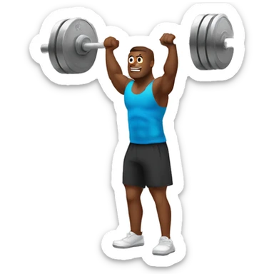 Gym barbell emoji  sticker