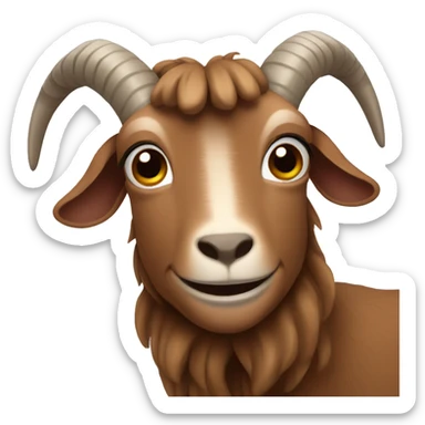 Brown goat sticker