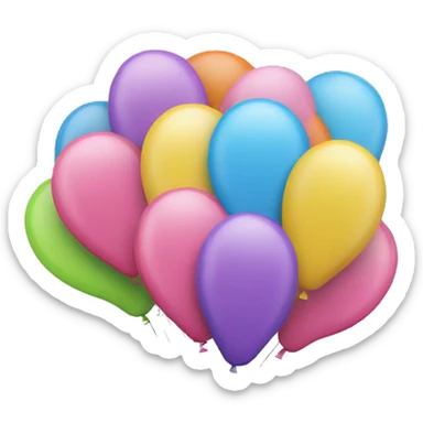 bouquet of balloons sticker