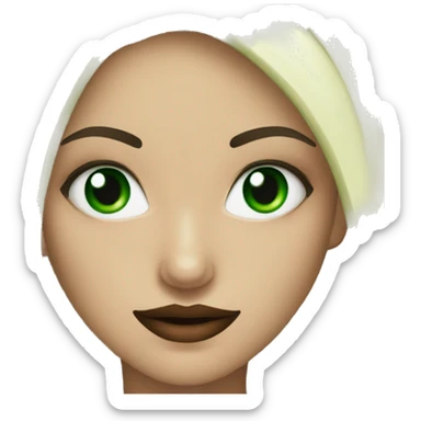 persona morena con ojos verdes y vampiro sticker