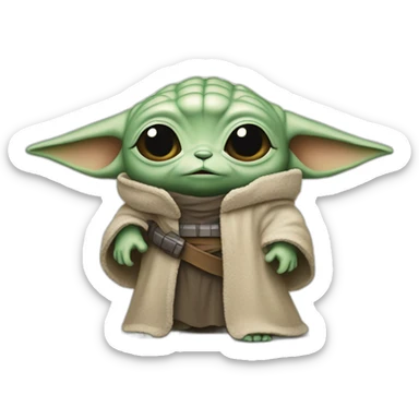 Grogu star wars hold sticker