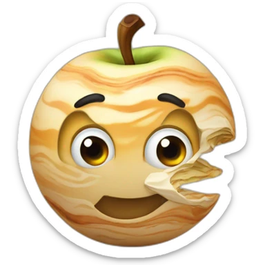 Jupiter qui écrase une pomme sticker